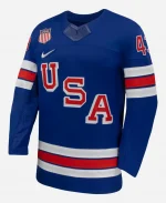 Olympic 2026 Quinn Hughes Ice Hockey USA Jersey - Jacket Era