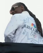 Olympic Winter Games 2026 Snoop Dogg White Bomber Jacket