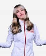 Olympics 2026 Alysa Liu White Jacket