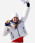 Olympics 2026 Breezy Johnson Team USA Jacket - White