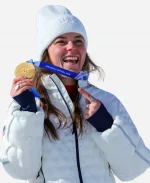 Olympics 2026 Breezy Johnson Team USA Jacket - White