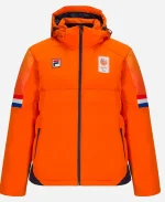 Olympics 2026 Xandra Velzeboer Orange Jacket