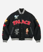Palace x Mark Bode Cheech Wizard Black Varsity Jacket