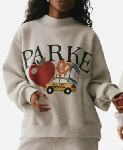 Parke New York Graphic Mockneck Sweatshirt