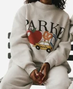 Parke New York Graphic Mockneck Sweatshirt - Grey