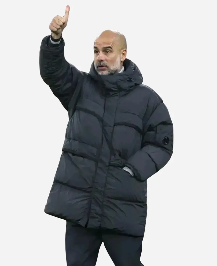 Pep Guardiola Manchester City Vs Fulham Puffer Jacket Pep Guardiola Manchester City Vs Fulham Puffer Jacket