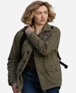 Peyton List Tv Series School Spirits S03 Maddie Nears Green Cotton Jacket