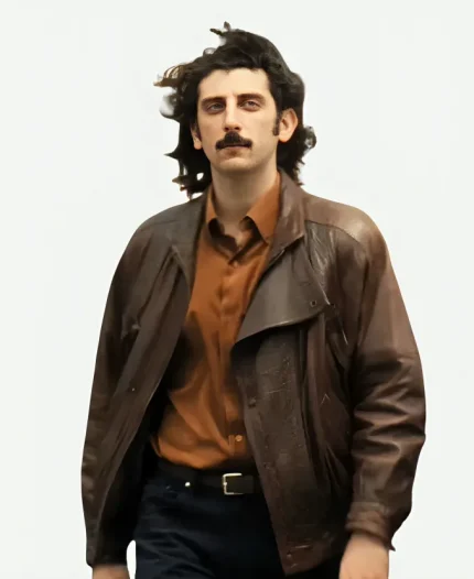 Pietro Castellitto The Big Fake Brown Leather Jacket