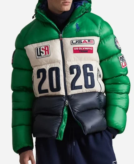 Polo Ralph Lauren The Today Show 2026 Craig Melvin Team USA Green & Blue Puffer Jacket