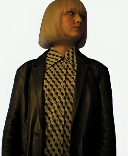 Queens of Mystery Matilda Stone Black Leather Blazer