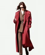 Rebecca Hall The Beauty Maroon Coat