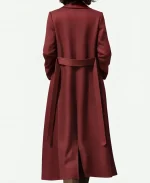 Rebecca Hall The Beauty Maroon Trench Coat - Jacket Era