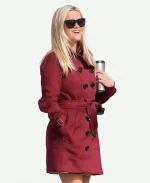 Reese Witherspoon TV Series Big Little Lies Madeline Martha Red Trench Coat