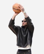Retirement Ceremony 2026 Derrick Rose Black Leather Jacket