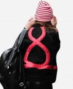 Rihanna Heart Love Black Varsity Jacket