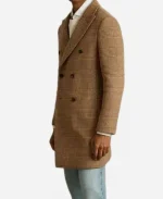 Ryan Eggold My Secret Santa Brown Wool Coat