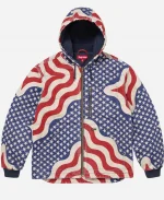 SS26 Supreme Flag Quilted Hooded Work Jacket