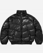 SS26 Supreme Schott Shiny Black Down Puffer Jacket