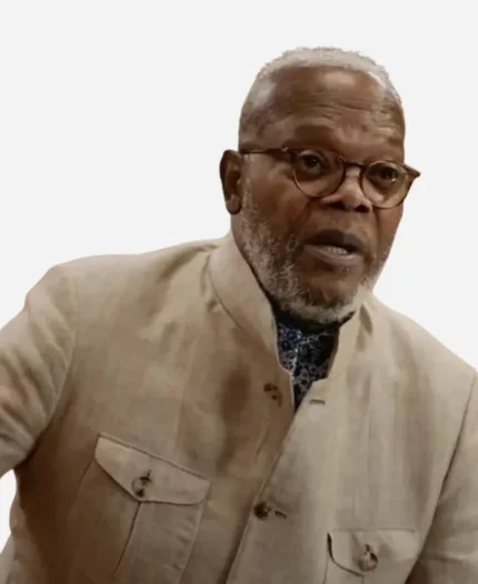 Samuel L. Jackson Argylle 2024 Alfie Beige Coat
