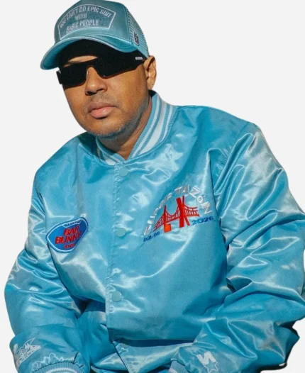 Santiago Matías (Alofoke) Bad Bunny x Super Tazón Light Blue Starter Jacket