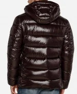 Save The Duck Maxime Brown Hooded Puffer Jacket