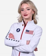 Save The Duck Olympics 2026 Team USA White Jacket