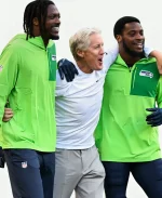 Seattle Seahawks 2025 Neon Green Half-Zip Hooded Jacket - For Sale