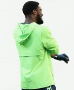 Seattle Seahawks Neon Green Half-Zip Anorak Hooded Jacket