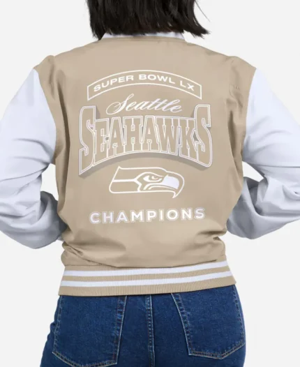 Seattle Seahawks Super Bowl LX Champions WEAR by Erin Andrews Bomber Jacket