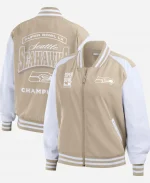 Seattle Seahawks Super Bowl LX Champions WEAR by Erin Andrews Tonal Bomber Jacket