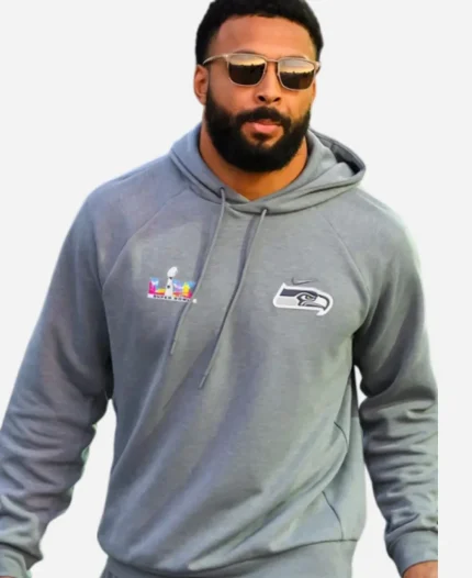Seattle Seahawks Super Bowl LX Hoodie In Grey
