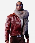 Shai Gilgeous-Alexander 2026 Brown Leather Jacket