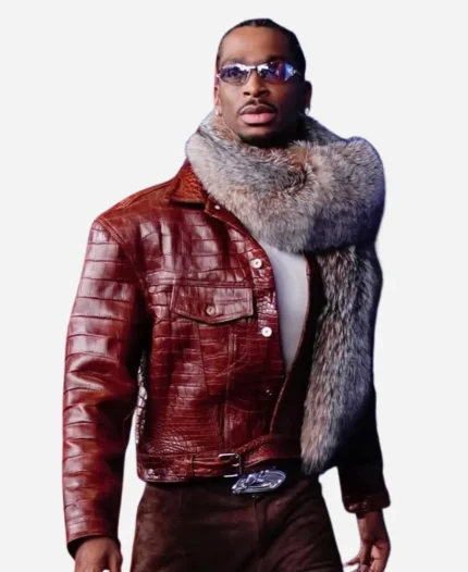 Shai Gilgeous-Alexander 2026 Brown Leather Jacket