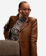 Sonja Sohn Will Trent S03 Amanda Wagner Brown Leather Blazer