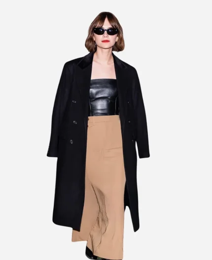 Spring 2026 Ralph Lauren Fashion Show Emilia Jones Black Coat