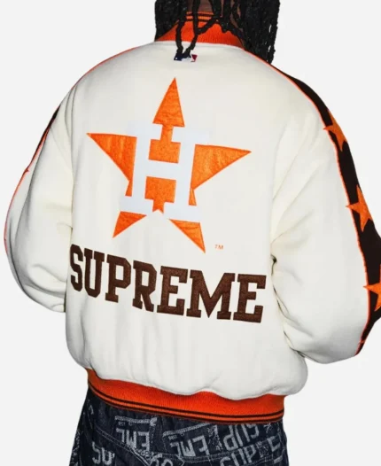 Spring Summer 2026 Supreme SS26 Astro Houston Off-White Varsity Jacket
