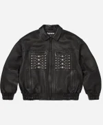 Spring Summer 2026 Supreme SS26 Multi Studded Black Leather Jacket