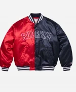 Spring Summer 2026 Supreme x Champion Red Satin Varsity Jacket