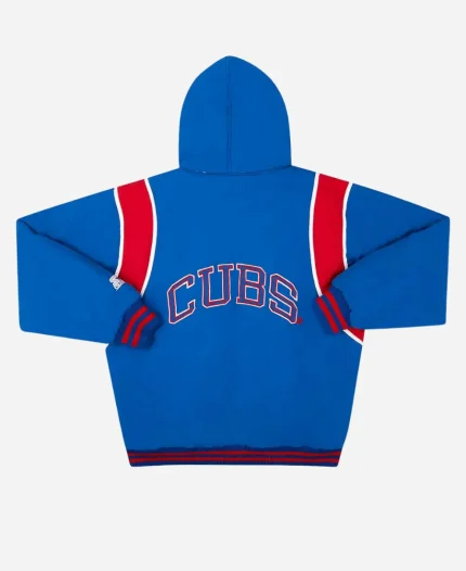 Starter 1990s Chicago Cubs Blue & Red Hooded Jacket - For Sale