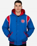 Starter 1990s Chicago Cubs Hooded Jacket - Blue & Red