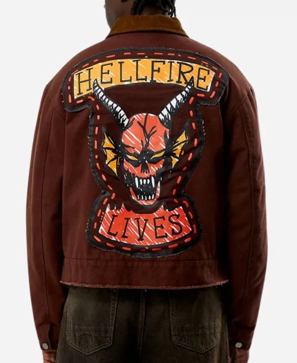 Stranger Things S05 Hellfire Lives Garage Jacket In Brown