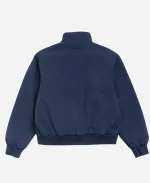 Stussy Polar Fleece Lined Zipper Jacket In Navy Blue
