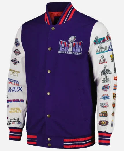 Super Bowl LVIII Money Ball Full-Snap Jacket - Purple & White