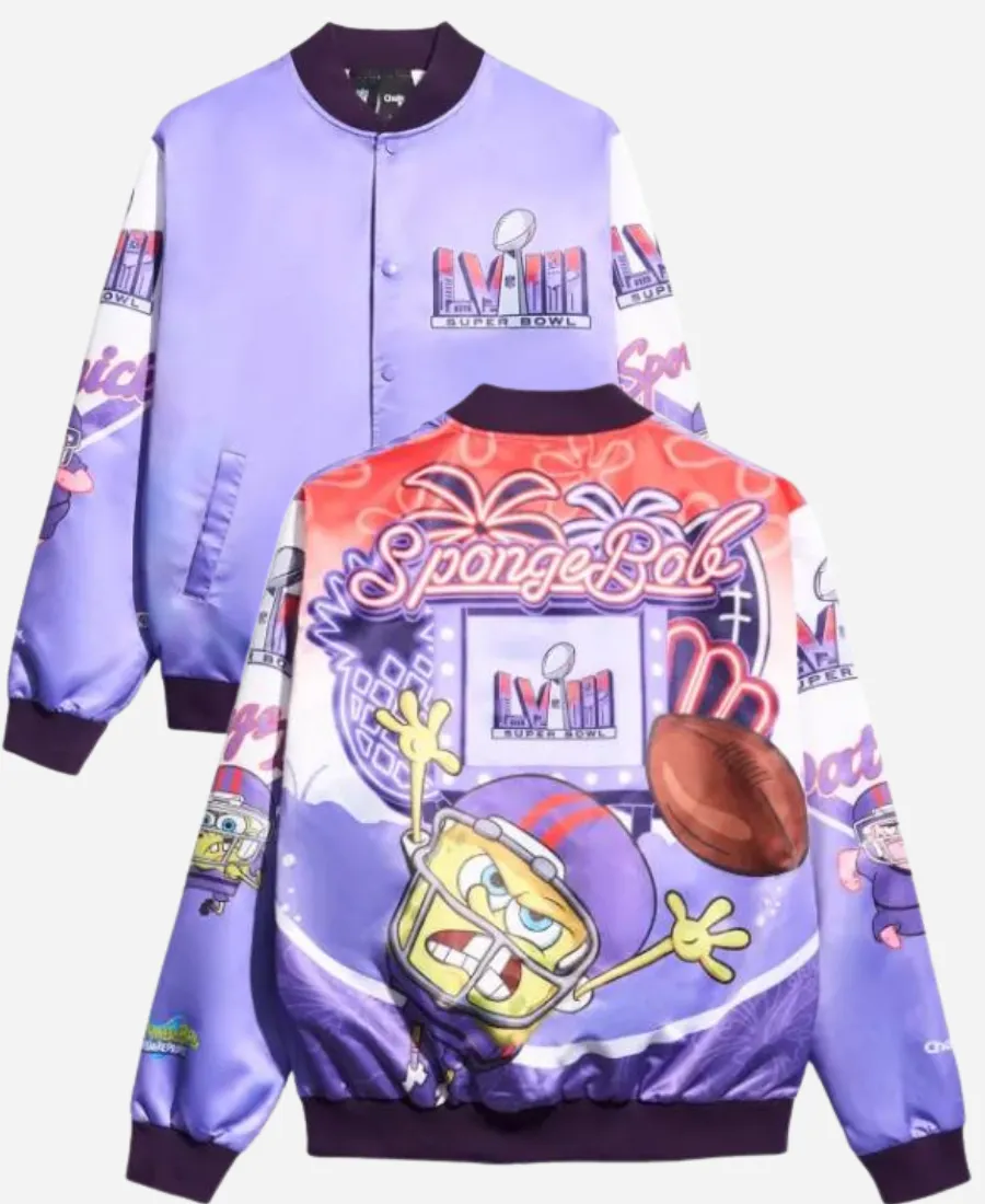 Super Bowl LVIII x SpongeBob Varsity Jacket Super Bowl LVIII x SpongeBob Varsity Jacket