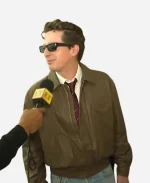 Super Bowl LX 2026 Charlie Puth Brown Leather Jacket