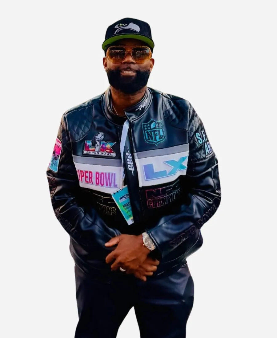 Super Bowl LX Gee Scott Sr Leather Jacket Super Bowl LX Gee Scott Sr Leather Jacket
