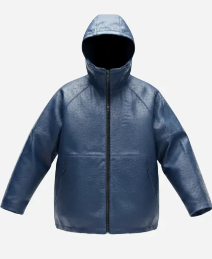 Supreme SS26 Gore Tex Blue Leather Jacket