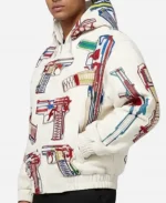 Supreme SS26 Guns Hooded Leather Jacket