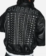 Supreme SS26 Studded Black Leather Jacket