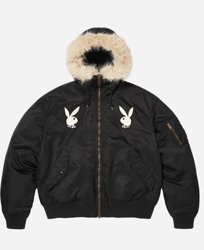 Spring Summer 2026 Supreme x Playboy Hooded MA 1 Jacket
